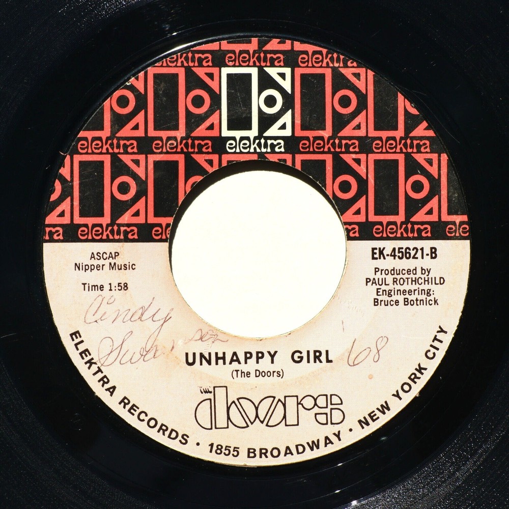 The Doors People Are Strange/Unhappy Girl 45 rpm Vinyl 7" Single Record EK-45621 - Picture 1 of 9